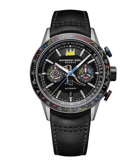 RAYMOND WEIL ブラックレザー時計 RW_millesime_7765-st-